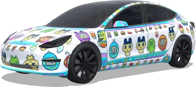 Tamagotchi – covering Tesla Model 3