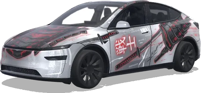 Cyber Samurai – Tesla Model Y wrap