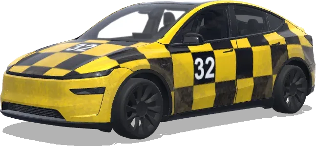 Coche Seguimiento Aeropuerto (Airport Follow Me Car) – wrap para Tesla Model Y