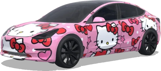Hello Kitty – Tesla Model 3 Wrap