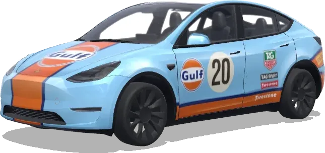 Gulf Oil – оклейка Tesla Model Y