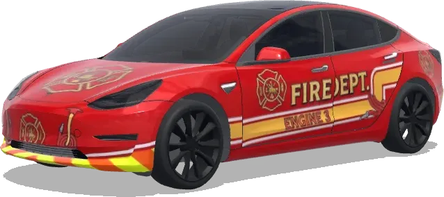 Fire Dept. Engine 3 Wrap – Tesla Model 3 wrap