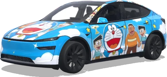 Tripulación Doraemon Cielo Azul (多啦A夢) – wrap para Tesla Model Y