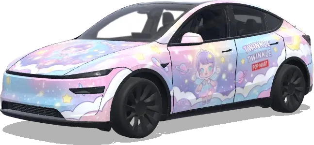 Twinkle Popmart – оклейка Tesla Model Y