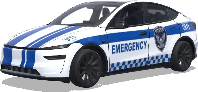 Blaue und weiße Einsatzlackierung – Tesla Model Y Wrap