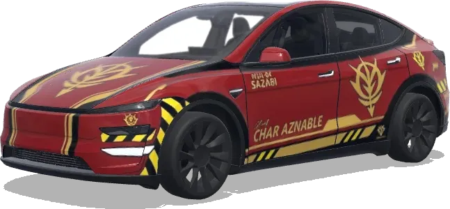 Char Aznable – Tesla Model Y Wrap