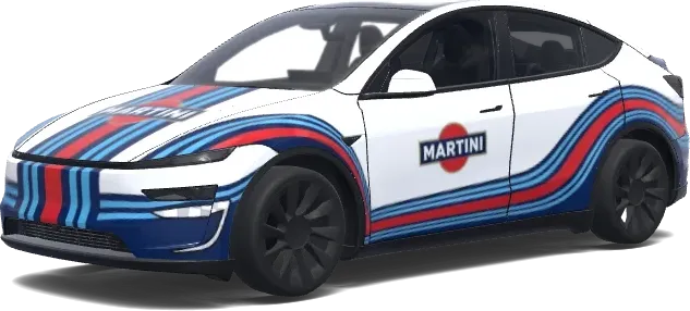 마르티니 레이싱 도색 (martini 赛车涂装.) – 테슬라 Model Y 랩핑