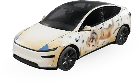ダックスフンド (Dachshund) – テスラ Model Y ラッピング