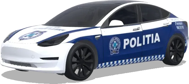 Полиция (Politia) – оклейка Tesla Model 3