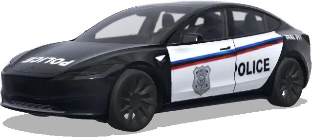 黑白警用 – 特斯拉 Model 3 涂装