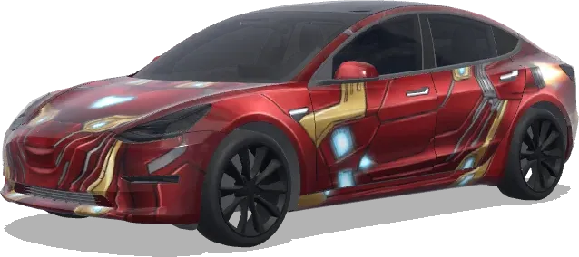 Marvel Iron Man car paint job – Tesla Model 3 wrap