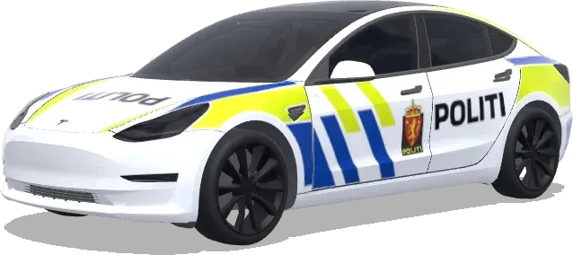 Norwegische Polizei (Do a Norwegian Police car design) – Tesla Model 3 Wrap
