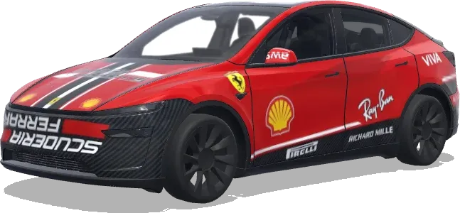 Ferrari F1 Lackierung (F1 ferrari livery) – Tesla Model Y Wrap