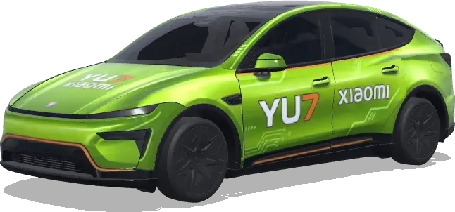 Зелёный Xiaomi YU7 (我要一个绿色小米YU7的皮肤,细节做好一点。) – оклейка Tesla Model Y L
