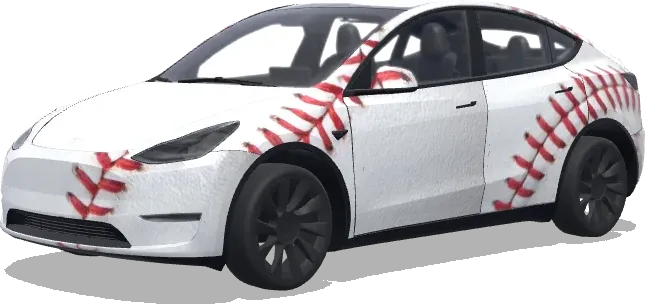 Baseball Skin – Tesla Model Y wrap