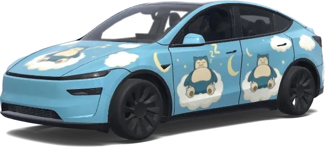Snorlax Cloud Dream – Tesla Model Y wrap