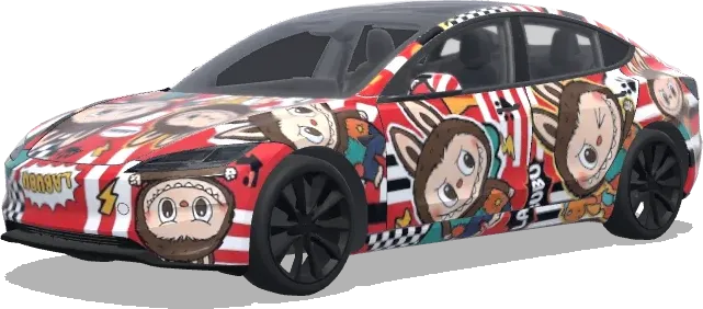 Labubu. – Tesla Model 3 wrap