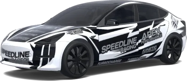 Скоростная линия: Кинетическая ливрея – оклейка Tesla Model 3