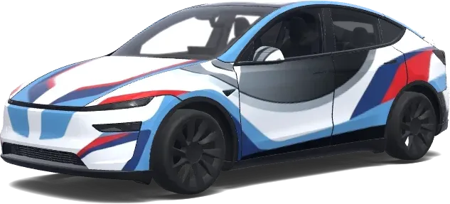 Logo BMW géant – covering Tesla Model Y