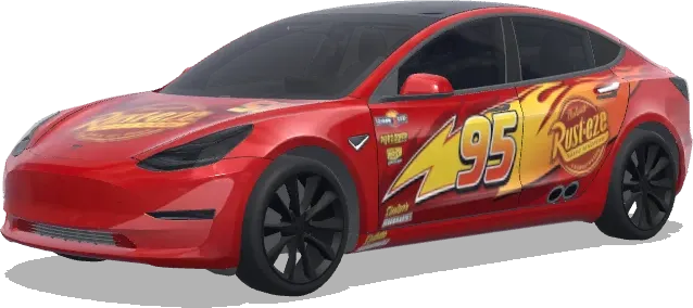 Lightning McQueen (Fulger McQueen) – Tesla Model 3 Wrap