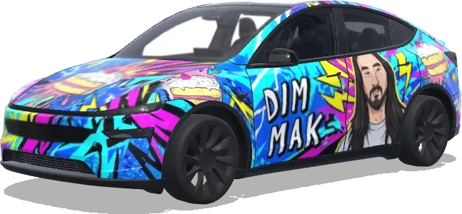 Steve Aoki (make a steve aoki) – wrap para Tesla Model Y