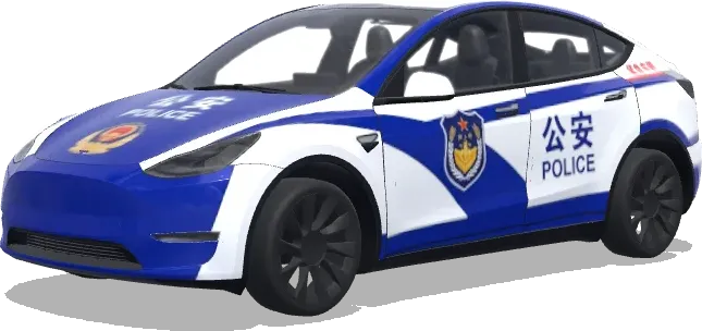 藍白警用特斯拉 – 特斯拉 Model Y 塗裝