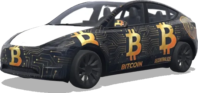 btc – Tesla Model Y wrap