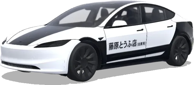 InitialD ae86 trueno fujiwaratofu – Tesla Model 3 wrap