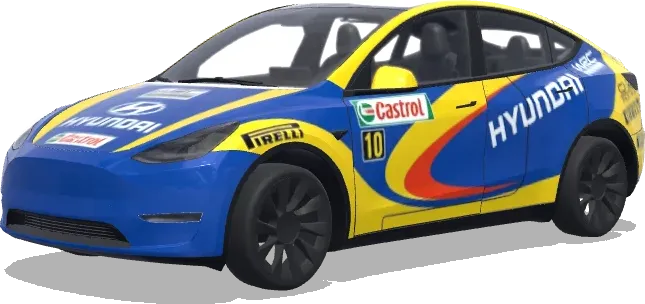 현대 엑센트 WRC – 테슬라 Model Y 랩핑