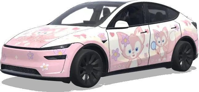LinaBell Thema (我需要玲娜贝儿主题的) – Tesla Model Y Wrap