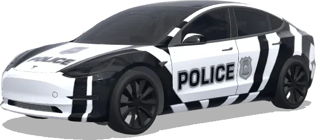 Black and White Police – Tesla Model 3 wrap