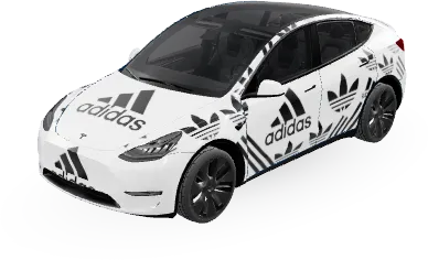 Adidas – оклейка Tesla Model Y