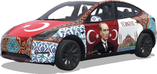 土耳其阿塔圖爾克(Türkiye, Atatürk) – 特斯拉 Model Y 塗裝