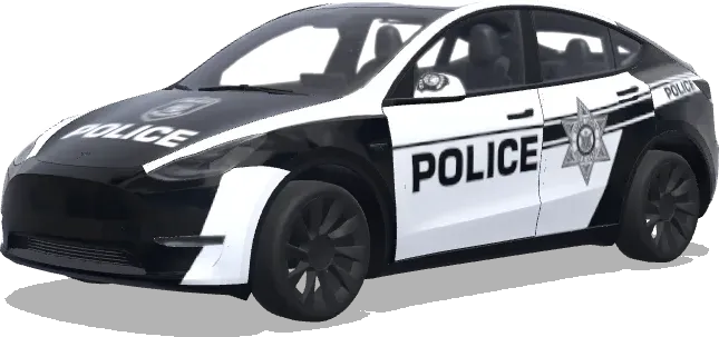 Black and White Police Star – Tesla Model Y wrap