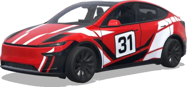Rosso Corsa Rally – Tesla Model Y wrap