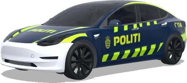 丹麥警車(Danish Police car) – 特斯拉 Model 3 塗裝
