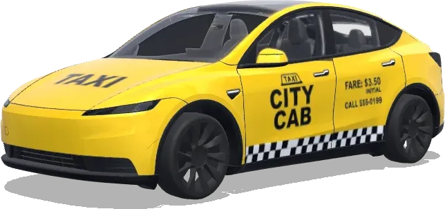 Rayas de tablero de taxi urbano – wrap para Tesla Model Y