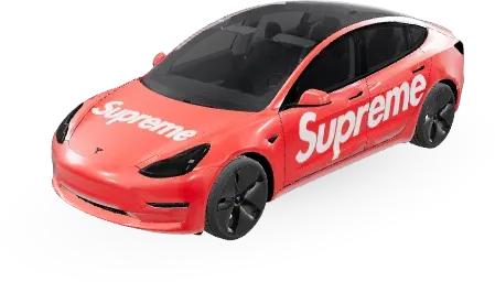 supreme – Tesla Model 3 wrap