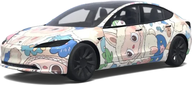 Labubu (Labubu.) – Tesla Model 3 Wrap