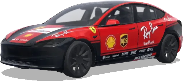 ferrari f1 livery. – Tesla Model 3 wrap