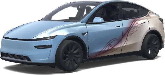 Elegant Glacier Blue – Tesla Model Y Wrap