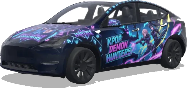 K팝 데몬 헌터스 (kpop demon hunters huntrix) – 테슬라 Model Y 랩핑