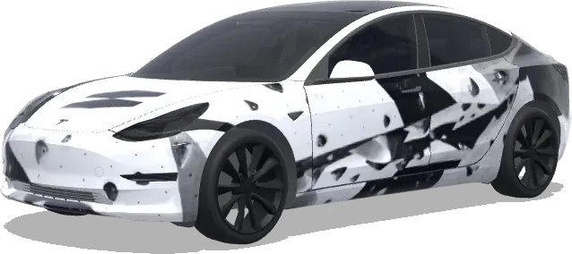 攀巖館元素塗裝 – 特斯拉 Model 3 塗裝