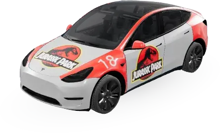 Parque Jurásico (Jurassic Park) – wrap para Tesla Model Y