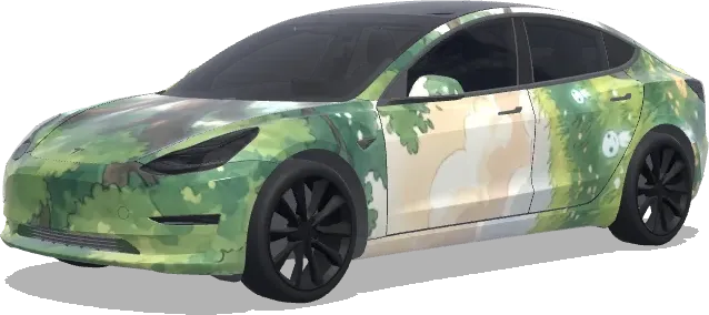 Ghibli Meadow – Tesla Model 3 wrap