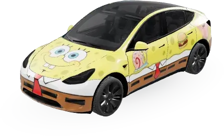 Spongebob – Tesla Model Y wrap