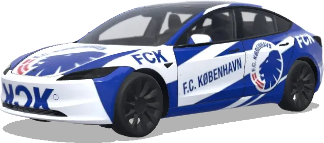 The danish football club F.C. Copenhagen – Tesla Model 3 wrap