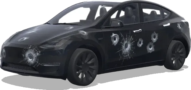Schussloch Effekt (impact of gun shot) – Tesla Model Y Wrap