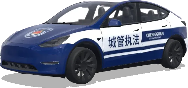 중국 성관 차량 (中国城管执法车辆涂装) – 테슬라 Model Y 랩핑