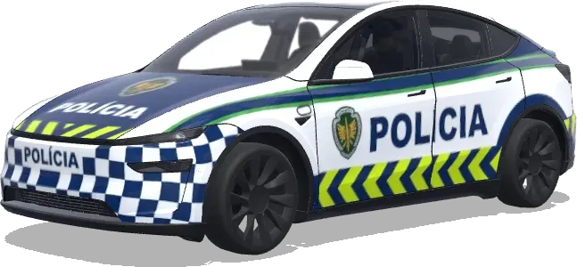 葡萄牙警察主題塗裝 – 特斯拉 Model Y 塗裝